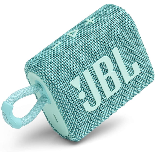JBL Go 3: Altavoz portátil con Bluetooth, batería integrada, Resistente al Agua y al Polvo - Verde Azulado JBL GO 3