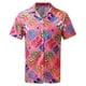 thumbnail image 2 of Camisas s Para Hombre Men's Spring Summer Top Hawaii imprimió Top Casual Loose Short camisas Button elegantes de manga (Pink, XXL), 2 of 7
