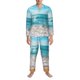 thumbnail image 3 of Fotbe Sunny Ocean Waves Pijama de Hombre con Estampado de Manga Larga, Conjunto de 2 Piezas, Ropa de Dormir Suave y Cómoda con Bolsillos-Large, 3 of 7