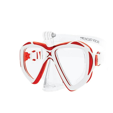 Body Glove Passage Underwater Diving Mask and Snorkel Gear Combo, Red/White