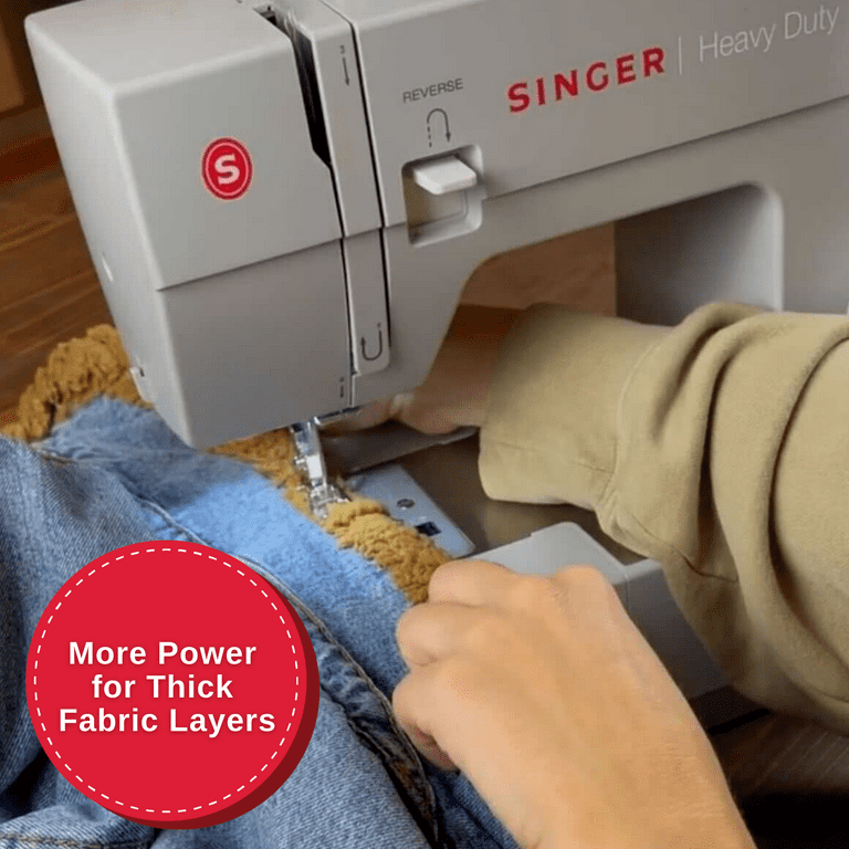 SINGER® Ultimate Heavy Duty Value Bundle - 44S Heavy Duty Sewing Machine  with Heavy Duty Crafting Presser Foot Kit