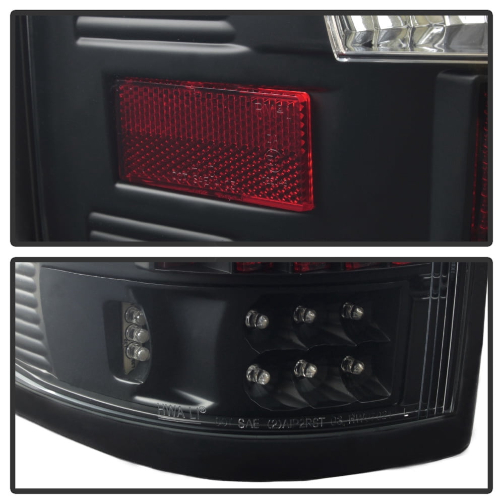 AKKON - For 2004-2008 Ford F150 F-150 Pickup Truck Styleside Model Black LED Tail Lights Brake Lamps Replacement