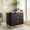 Black, variant on Luku 3 Drawer Dresser, Contemporary White Chest with Gold Handles & Metal Legs, Wide Storage Organizer for Bedroom, Hallway