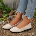 thumbnail image 4 of Viluyesy Womens Wedge Flats, Pointed Toe Suede Leather Shallow Slip On Casual Fashion Work Shoes Beige US7, 4 of 7