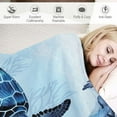 thumbnail image 3 of Nawypu  Sea Turtle Throw Blanket Underwater World Sea Turtle Sea Grass Natural Watercolor Style Plush Sherpa Blanket Cozy Fluffy Blanket Sea Turtle Gifts…, 3 of 6