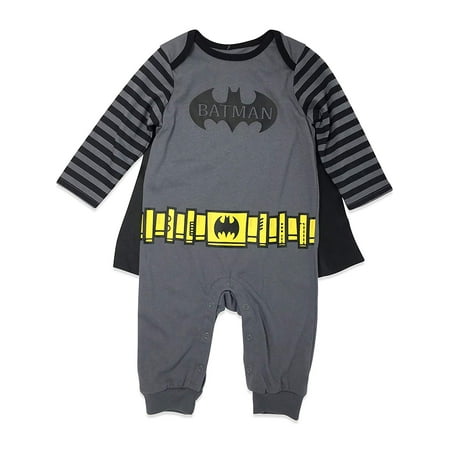 DC Comics Batman Baby Boys' Costume Coverall with Cape (Batman, 0/3