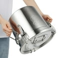 thumbnail image 3 of 12L Airtight Canister with Airtight Lids, Stainless Steel Bucket Sturdy Locking Clamp Stainless Bucket for Grain, Rice, Milk, 3 of 8