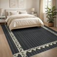 thumbnail image 3 of ODIKA 8'x10' Washable Area Rug Herringbone Stepped Block Zigzag Motif Contemporary Farmhouse for Living Room, Under Sectional, Family , Durable, Non-Slip, 3 of 7