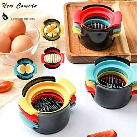 Kitchen Gadget 4 In 1 Egg Cutter Slicer Tool Stainless Steel Fruit Salad Cutter Kitchen Accessoires Tool De Cuisine For Kids