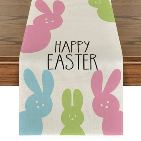 

180*30cm Bunny Happy Easter Table Runner