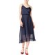thumbnail image 1 of maison Jules Vestido a media pierna con textura fluida para mujer, azul, XX-Small, 1 of 1