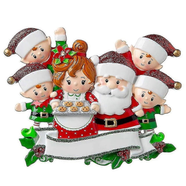 Adornos navideños, adornos familiares para árbol de Navidad, adornos navideños, n.º 3614, E