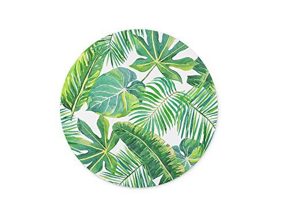 Abin Abin Shuangyi -Green Palm Leaves On The White Background Round Mouse Pad Customized Non Slip Rubber Round Mouse Pad Non Slip Rubber Mouse Pad Gaming Mouse Pad Mouse_Pad - image 2 of 3