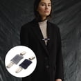 thumbnail image 1 of OULII 2Pcs Scarf Pin Sweater Closure Clips Polyester Dark Blue Multi-functional Women Outfit Enhancement, 1 of 4
