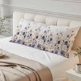 thumbnail image 4 of Purple Spring Floral Body Pillow Covers 20"x54", Elegant Pastoral Flowers Watercolor Soft Brushed Microfiber Breathable Throw Pillow Covers, Pillowcase with Zipper for Couch Sofa Bedroom Living Room, 4 of 9