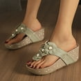 thumbnail image 6 of Womens Wedge Heel Sandal Ladies Mid High Strappy Party Heels Comfy Open Toe Wide Fit Synthetic Leather Casual Buckle Heels Sandals Green 6.5, 6 of 7