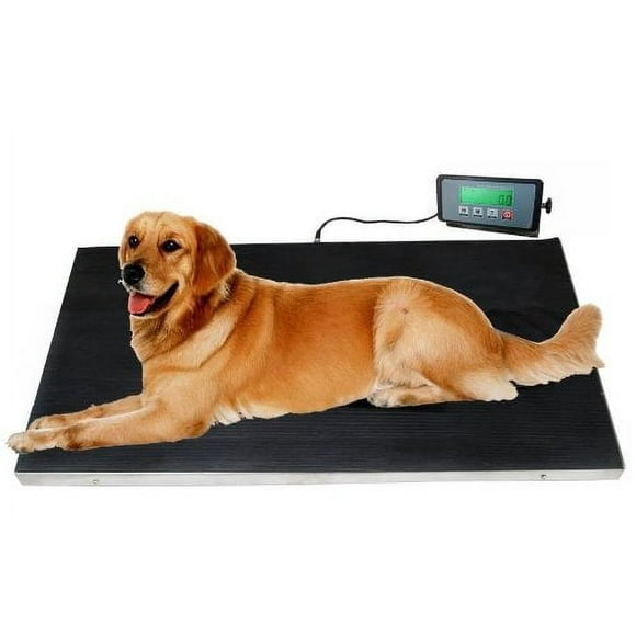Heavy Duty 660-Pound Capacity Veterinary Dog Scale with Stainless Steel Platform and Rubber Mat for Dog Cat Pet Alpaca Llama Sheep Fish Vet