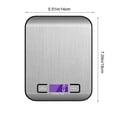 thumbnail image 2 of Lunxisen 1 Pcs Stainless Steel Kitchen Scale Electronic Food Scale Precise Baking Cooking Scale Digital Gram Scale for Home Kitchen, 2 of 6