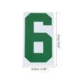 thumbnail image 2 of Iron-on Numbers 6 Heat Transfer 8" Green for Team Uniform Sports T Shirt Football Basketball Pack of 5, 2 of 6