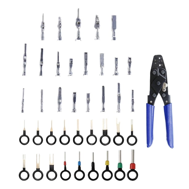 Kit de 340 terminales de cables eléctricos para coche, buena conductividad, accesorios para automóviles. 340 piezas con alicates