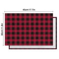 thumbnail image 6 of Red Black Plaid Checkered Pattern Summer Placemats Table Placemats Set Of 4-Linen Kitchen Washable Placemats Table Mats 11.8"x17.7" Non-Slip Heat Resistant, 6 of 6