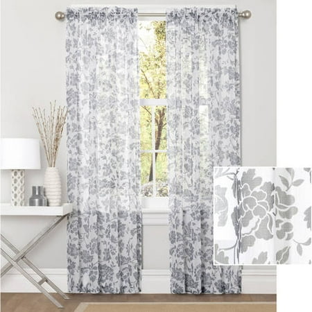 Better Homes And Gardens Flower Garden Sheer Curtain Panel