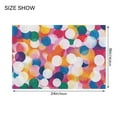 thumbnail image 4 of Yayeee Bath Rug for Bathroom Floor Non Slip Contour Fluffy Soft Absorbent Mat, 20"x24", White Colorful Circles, 4 of 7
