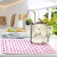 thumbnail image 5 of Cherry on Gingham Dish Drying Mat 16x18 Absorbent Microfiber Draining Rack Pad for Kitchen Counter Sink, 5 of 8