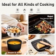 thumbnail image 3 of DishDelight 17Pcs Pots and Pans Set Non Stick, Granite Kitchen Cookware Sets, Induction Cooking Pan Set, Black, 3 of 8