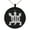 Black, variant on Stainless Steel Aztec Adaptability Rune Engraved Small Medallion Circle Charm Pendant Necklace