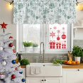 thumbnail image 5 of Green Botanical Curtain Valances for Windows, Kitchen Valance Window Treatments Panel 2 Pack, Watercolor Spring Floral Summer Rod Pocket Short Curtains for Bathroom Bedroom 42 x 12 Inch, 5 of 8
