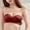 Red, variant on Amidoa Push-up Bras for Older Women Wire-Free Black Solid Adjustable Straps Bandeau Lingerie for Women L