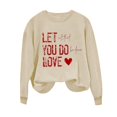 thumbnail image 4 of Meichang Chandails en Molleton de Vacances pour Femmes Valentines Day Chandail en Molleton Mignon Imprimé Cœur d'Amour Pull à Manches Longues Décontracté Col Rond Chandails en Molleton Cadeaux de Vacances, 4 of 4
