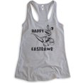 thumbnail image 1 of Happy Easterawr Dinosaur Tank Top, Ladies Racerback Tank Top, Easter Tank, Dinosaur Tank, Heather Gray, Small, 1 of 3