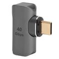 thumbnail image 2 of Adaptador magnético tipo C macho a tipo C hembra 40Gbps 24 pines soporte 4K 8K 60HZ adaptador magnético gris de ángulo recto para oficina, 2 of 8