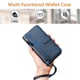 thumbnail image 3 of Funda para Oneplus NORD CE 5G con cremallera tipo cartera, tarjetero, marco de fotos, soporte y cordón, de piel sintética. azul, 3 of 5