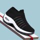 thumbnail image 5 of JShteea Zapatos Casuales Mujer Air Cushion Light Hockproof para Verano (39 Black White), 5 of 9