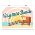 thumbnail image 2 of Sunset Beach, New Jersey, Lifeguard Shack, Vector (9x12 Wall Art Print, Home Decor), 2 of 3