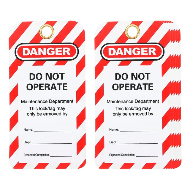 Unique Bargains Lockout Tags, 6 Pack Loto Tags Lockout Tagout Tags Danger Do Not Operate for Lock Out Tag Out