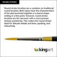 thumbnail image 3 of KINGART™ Original Gold 9040 Series, Golden Taklon Round Stroke, Size 10, 3 of 3