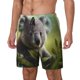 thumbnail image 1 of Balery Daisy Koala Bañador para hombre, shorts de playa de secado rápido con entrepierna y forro de compresión-X-Large, 1 of 6