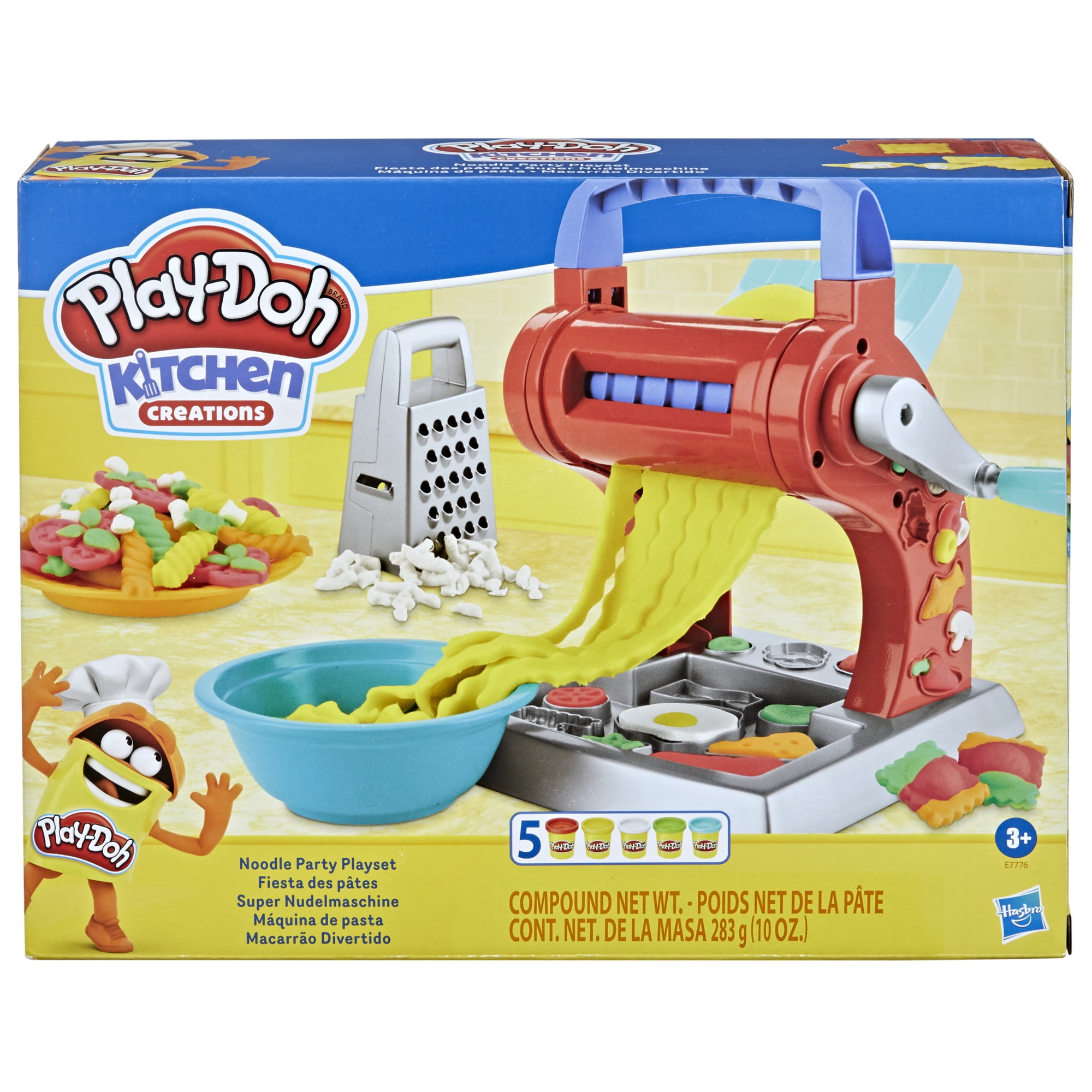 Dear Deer Color Dough Kitchen Creations Play Set, Noodle Maker Ice Cream  Party Favors Dough Playset for Kids Ages 2-4 4-8, Handmade DIY Spaghetti