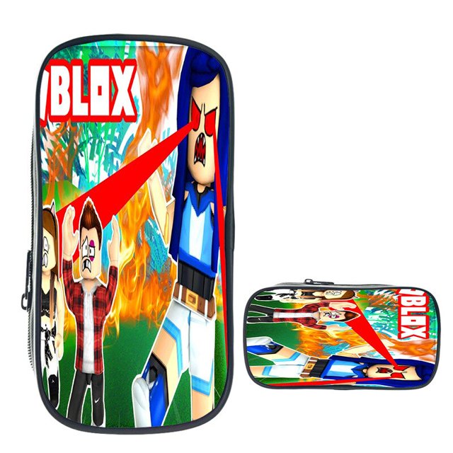 Roblox3D bolsa de lápices de impresión a todo color, estuche de lápices de una sola capa para estudiantes, bolsa de papelería, estuche de lápices, regalo de cumpleaños