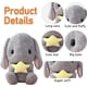 thumbnail image 4 of Bunny Stuffed Animal Easter Eared Rabbit Plush Cuddly White Bunny Plushie Toy with Carrot Fluffy Kawaii Soft Hugging Sleeping Pillow, 4 of 4