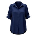thumbnail image 5 of Bovxnpu Womens Long Sleeve Shirts Loose Sun Protection Cardigan Sleepwear, 5 of 9