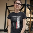 thumbnail image 3 of Tee Hunt Honor & Respect Thin Red Line T-Shirt Firefighter American Flag Women's T-Shirt Tee, 3 of 5