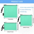 thumbnail image 3 of Haosy 3 Pack Reusable Ziploc Bags BPA Free Healthy Food Storage Bag Leakproof Sandwich Snack Freezer Bags Spearmint, 3 of 7