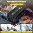 thumbnail image 2 of Inversor de corriente VEVOR 2500W de onda sinusoidal modificada DC 12V a AC 120V, 2 of 9