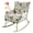 Colorful, variant on Nursery Rocking Chair Cover with Non-Slip Foam Strips Stretch Glider Armchair Slipcover for Baby Room Off-White