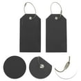 thumbnail image 3 of Unique Bargains 1 Pc Solid Color Irregular Luggage Tag for Travel Black PU, 3 of 5